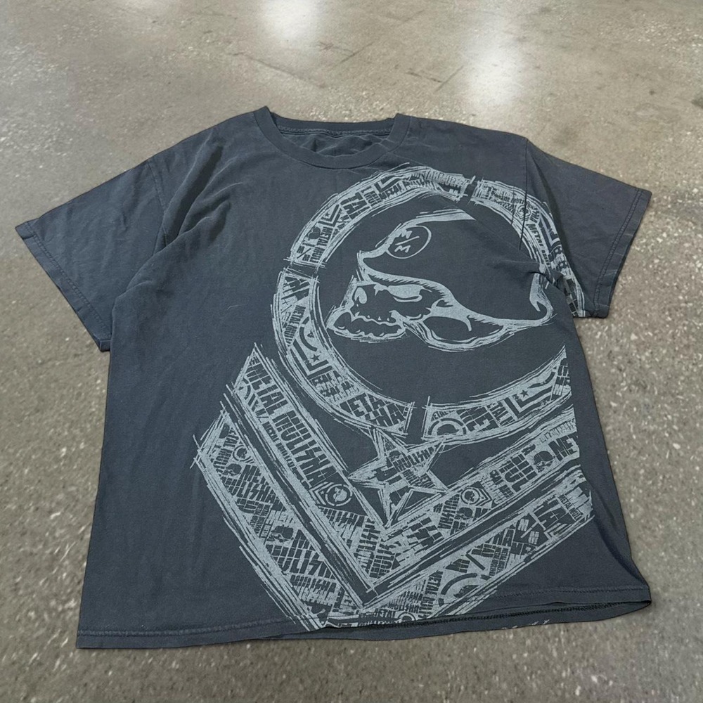 Metal Mulisha Black Skull Graphic T-Shirt Mens Large Y2K Motocross Streetwear